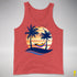 LGBTQ Progress Pride Hammock Summer Beach Sunset Premium Tank Top - Red Triblend
